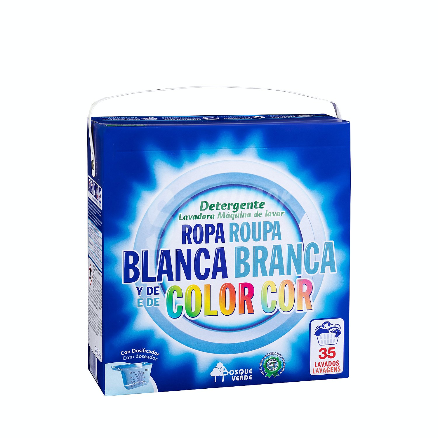 Detergente lavadora polvo ropa blanca y color