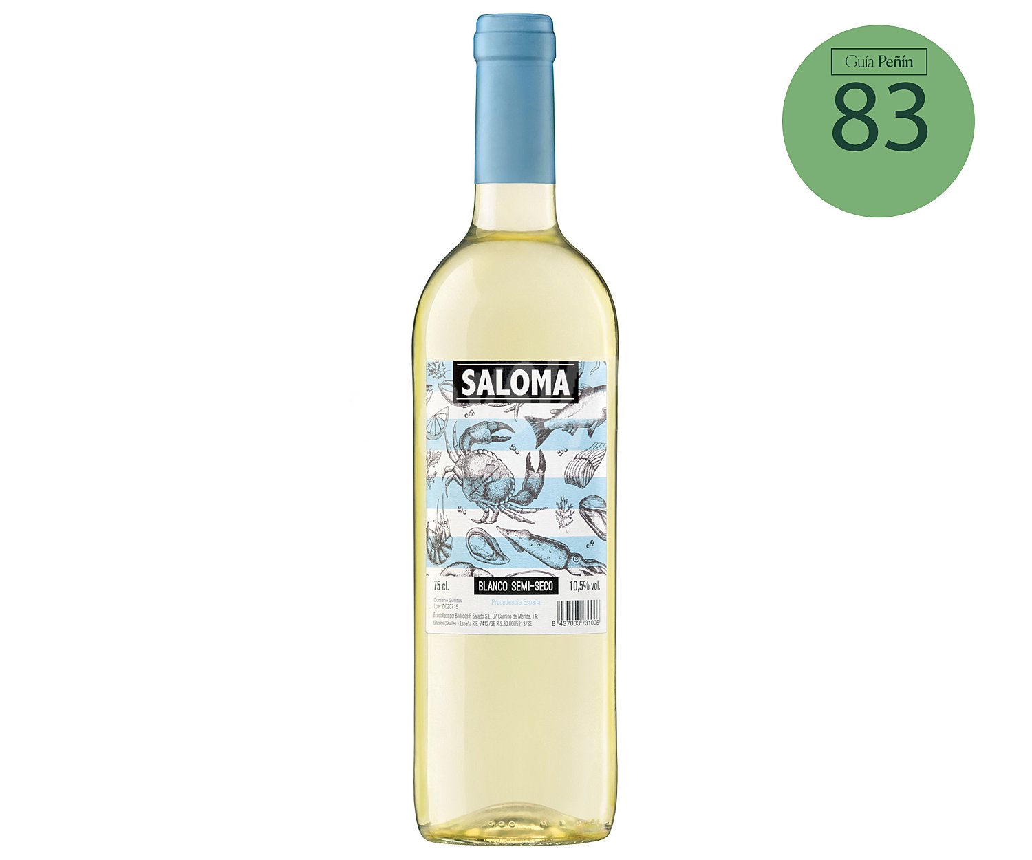 Vino blanco semi seco elaborado en España