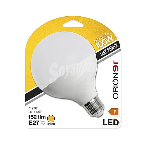 Bombilla Led E27, 16W =100W, luz cálida , 1521lm, sevenon