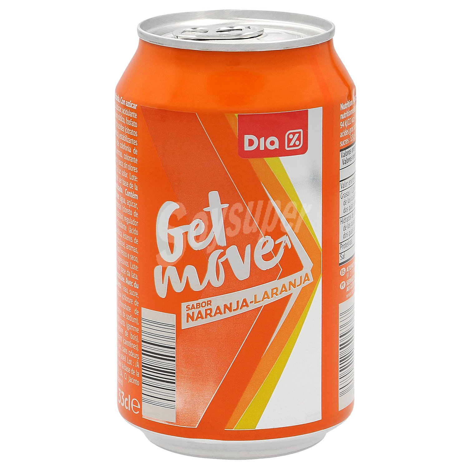 Bebida refrescante aromatizada naranja