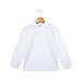 Polo de uniforme manga larga blanco unisex, talla 14