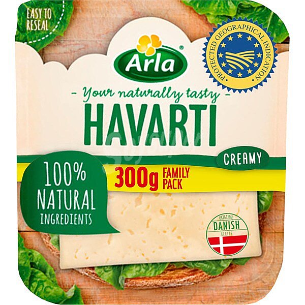 Queso havarti en lonchas Arla