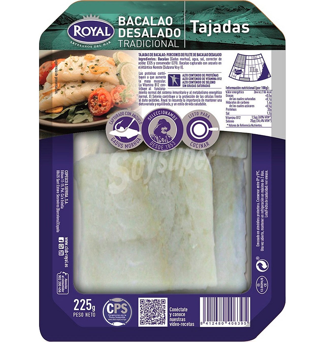 Bacalao desalado tajadas