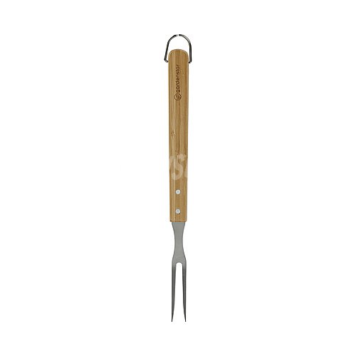 Tenedor para barbacoa con mango de madera, 43,5cm. garden star alcampo