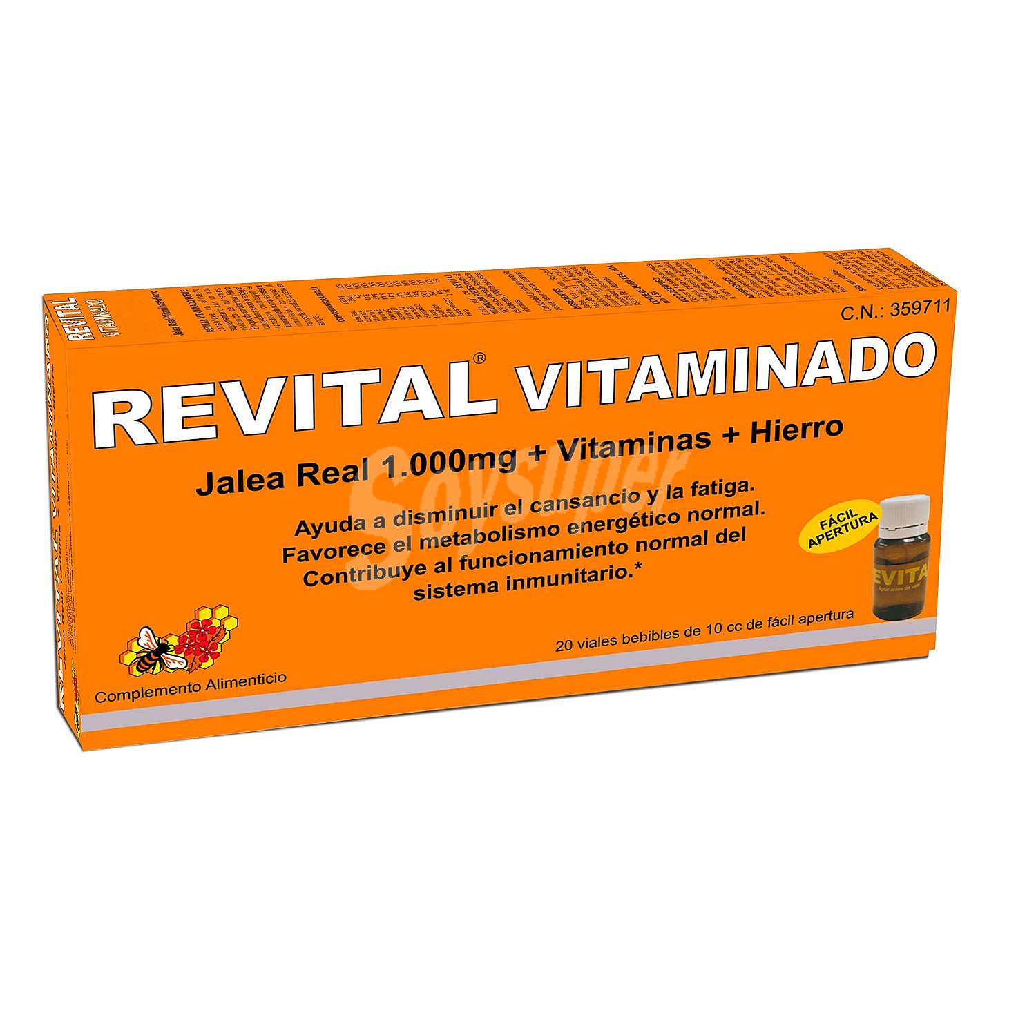 Complemento alimenticio con jalea real y vitaminas