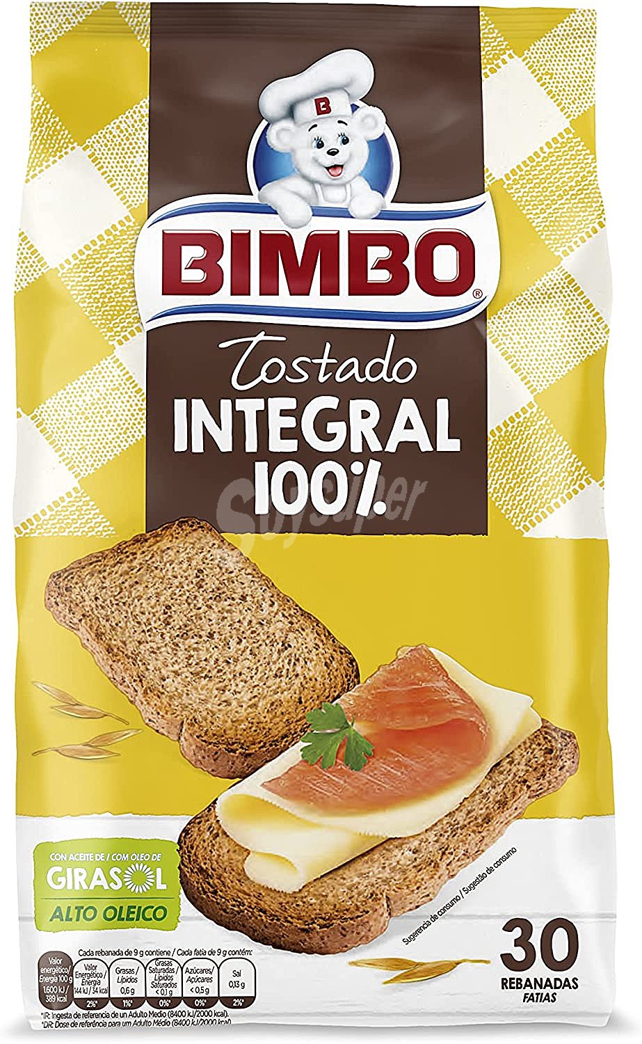 Pan integral tostado