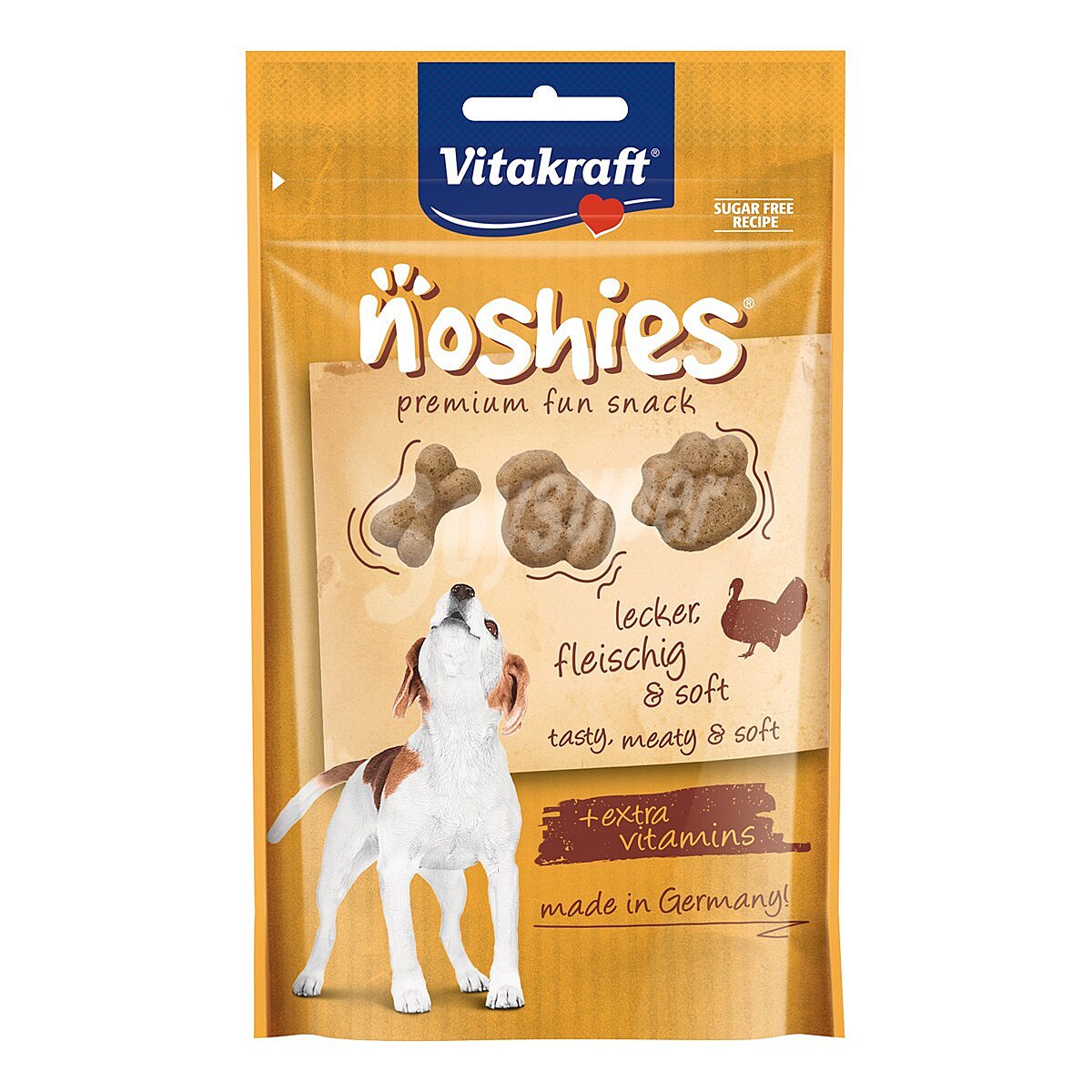 Noshies snacks para perros adultos con pavo