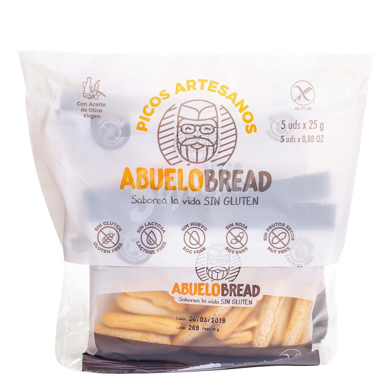 Picos artesanos Abuelobread sin gluten y sin lactosa