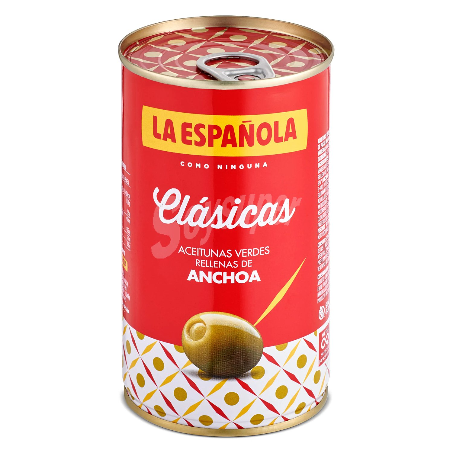 Aceitunas verdes rellenas de anchoa LA española Clásicas