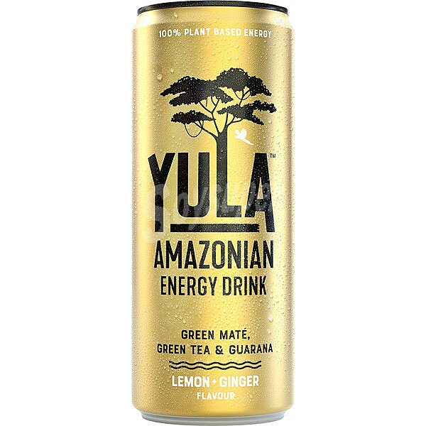 Amazonian bebida energética sabor limón y jenjibre con te verde y guarana