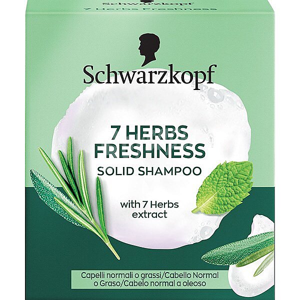 Champú sólido 7 Herbs Freshness para cabello normal o graso