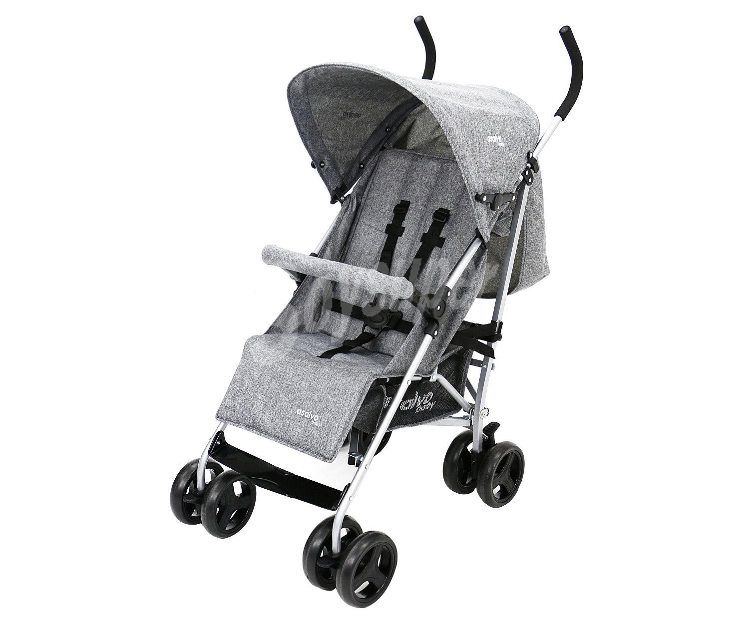 Silla de paseo para bebé hasta 15kg, gris Mombi