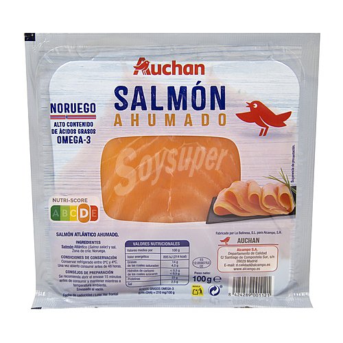 Producto alcampo Salmón ahumado Noruego en lonchas producto alcampo