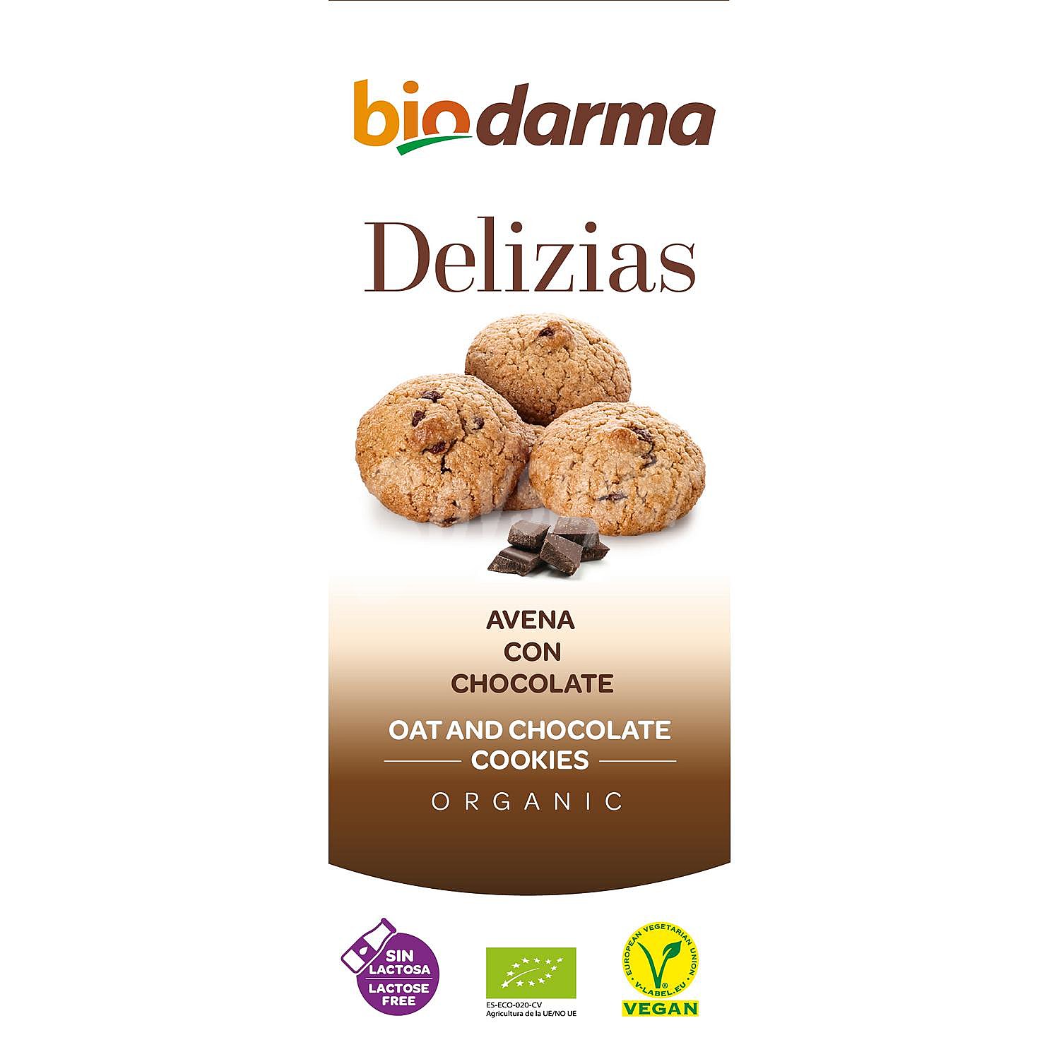 Delizias de avena con chocolate