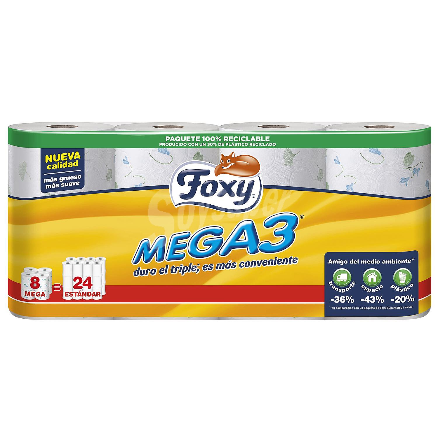 Papel higiénico Mega 3