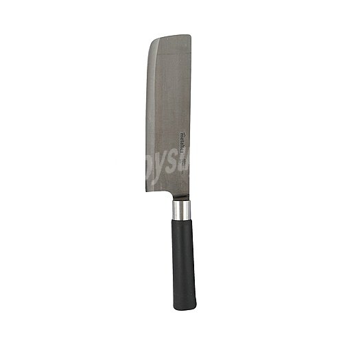 Cuchillo Usuba hoja ancha antiadherente de acero inoxidable y mango antideslizante, Asia metaltex