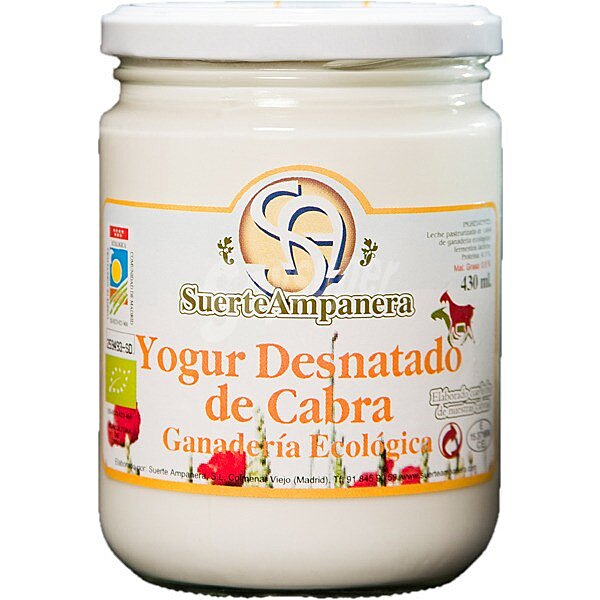 Yogur de cabra natural desnatado ecológico