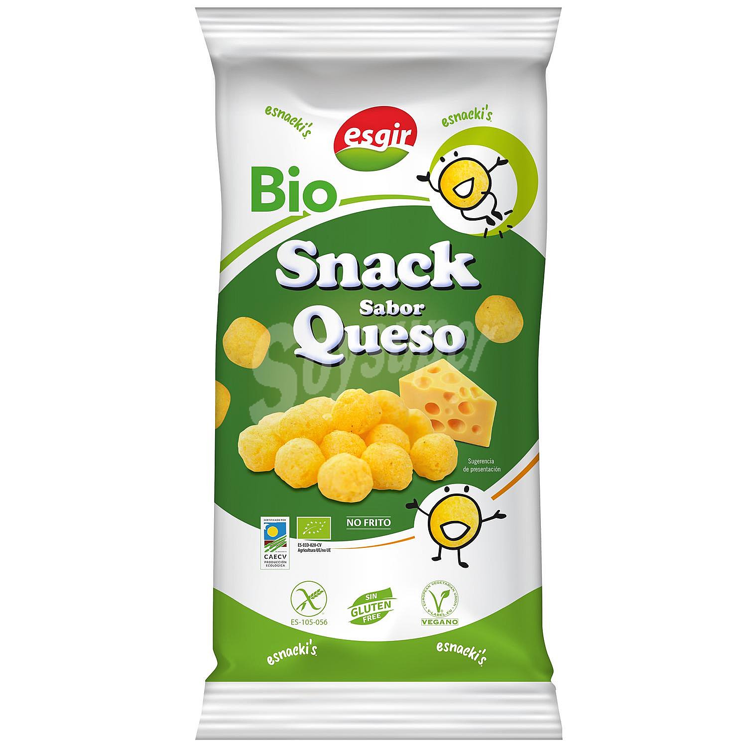 Bio snack ecológico con sabor a queso sin gluten