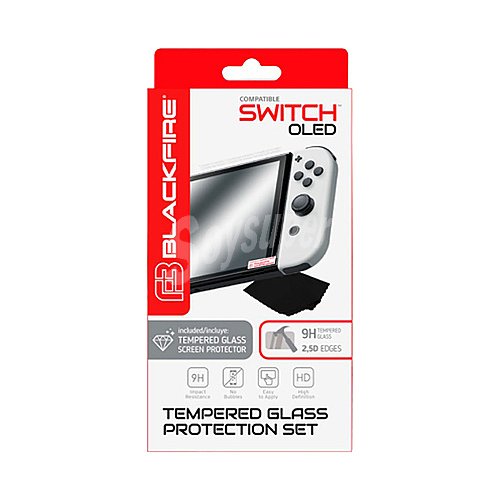 Protector de pantalla, cristal templado, para Nintendo Switch oled, blackfire.