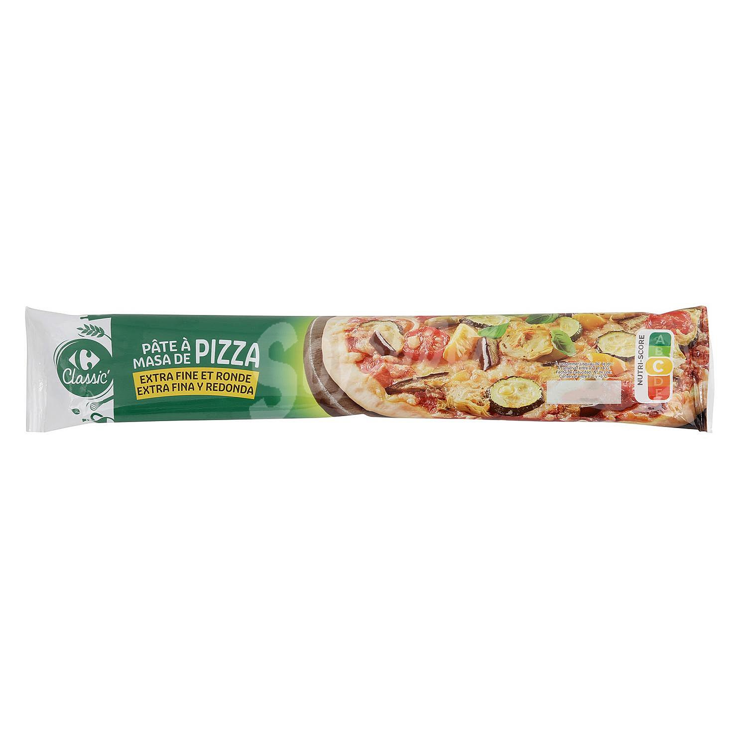 Masa pizza fina con aceite de oliva Carrefour