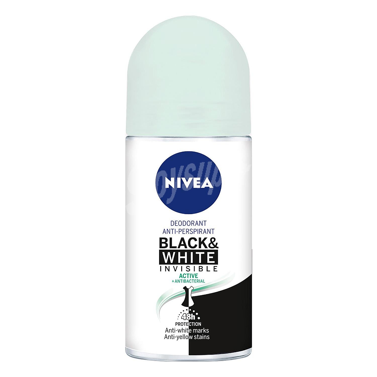 Desodorante roll-on Invisible for black and white 48 h. Nivea