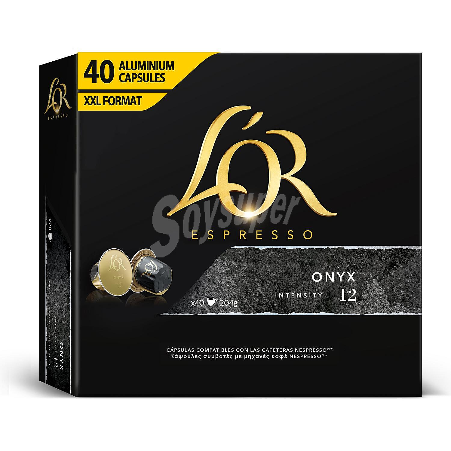 L'or Café Onyx I 12 en cápsulas compatibles con Nespresso l'or espresso