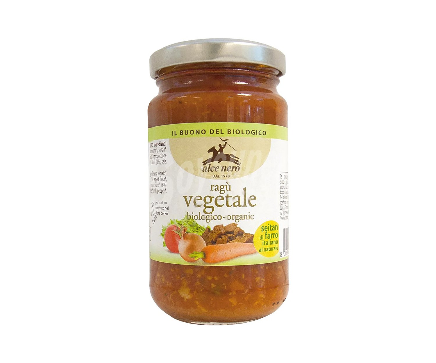 Alce nero Salsa de tomate ecológica con seitán de espelta alce nero