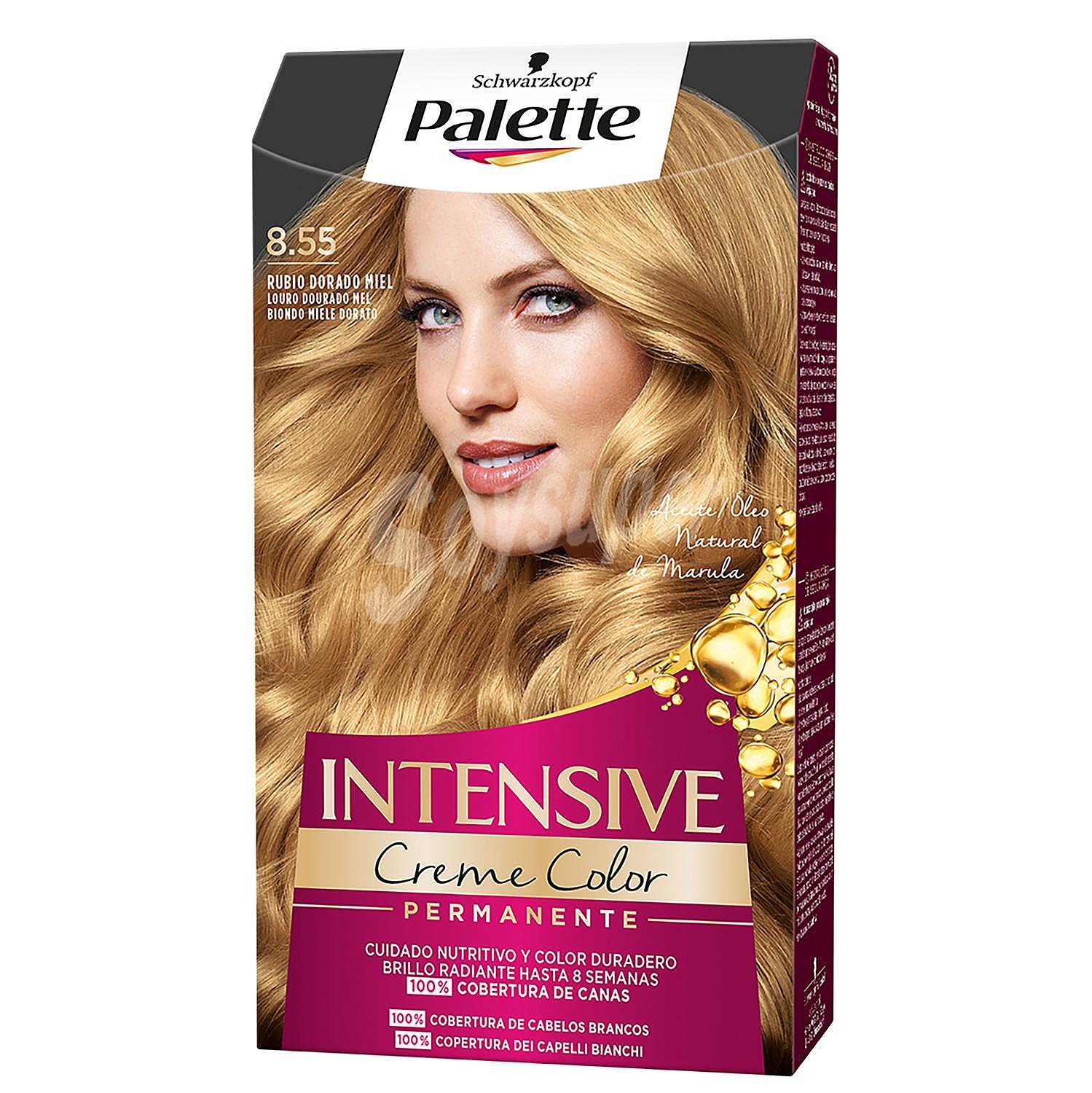 Palette Intense Creme color rubio dorado 8.55