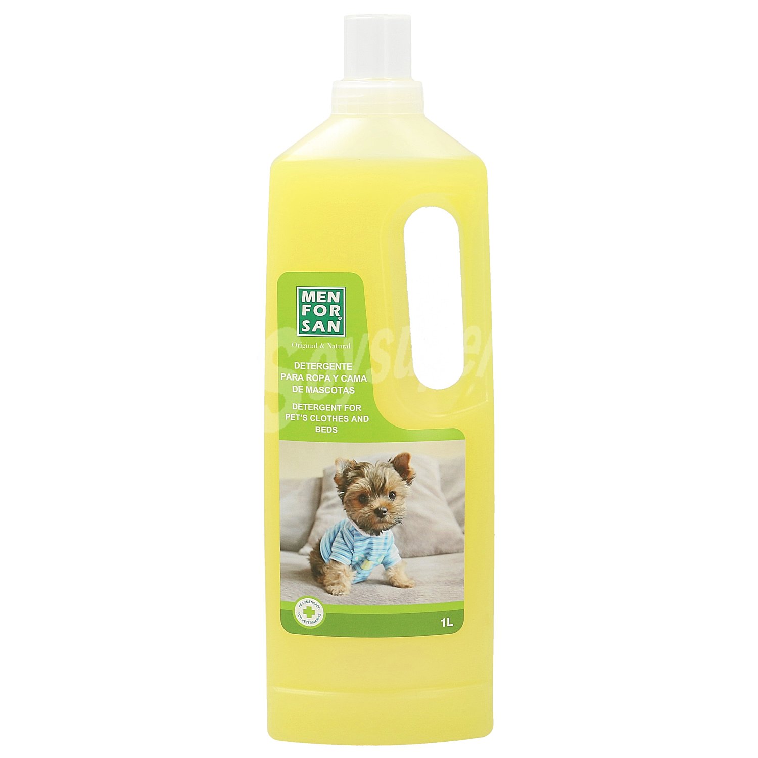 Detergente para ropa y cama de mascotas botella 1 lt