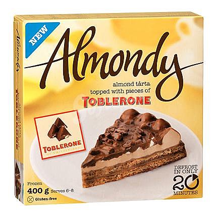 Tarta helada de almendra y toblerone Almondy sin gluten