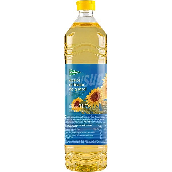 Aceite refinado de girasol botella 1 l