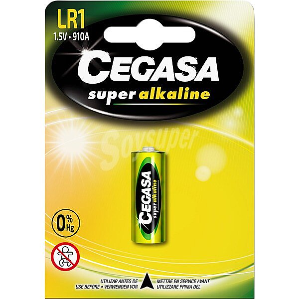 Pila super alcalina (LR1) 1,5 V