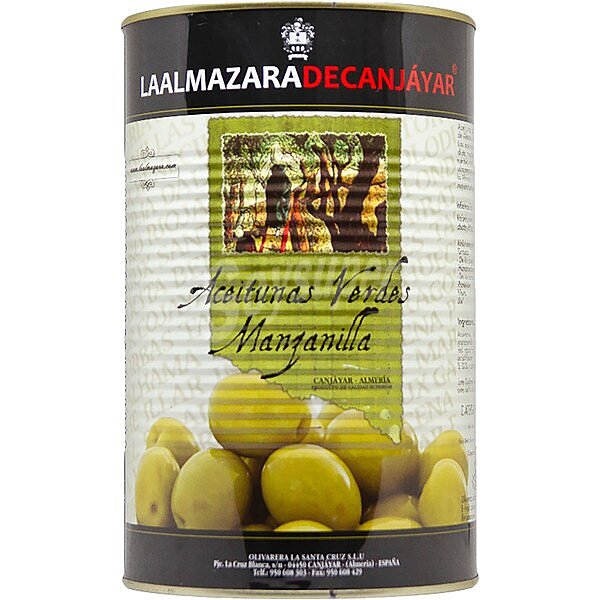 Aceitunas verdes sabor anchoa variedad manzanilla