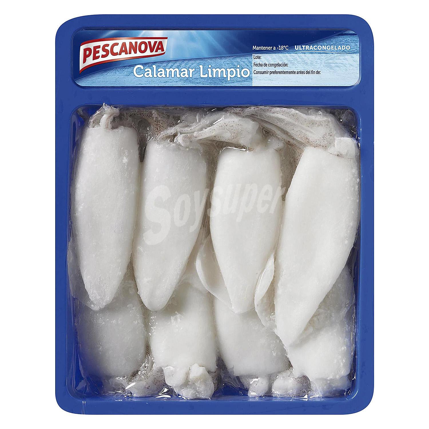 Calamares limpios ultracongelados