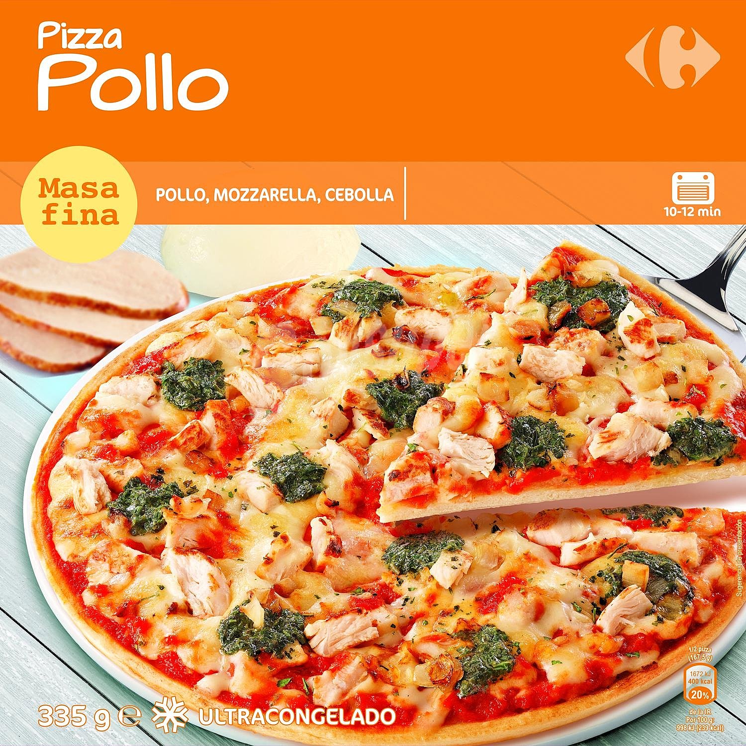 Pizza de pollo Carrefour