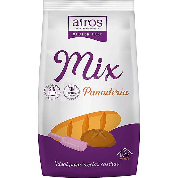 Mix panadería ideal para recetas caseras sin gluten y sin lactosa