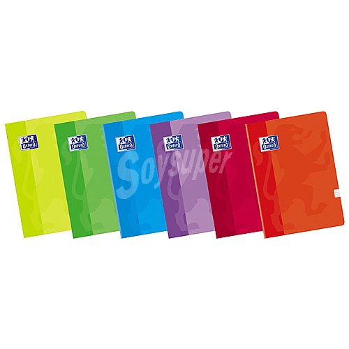 Cuaderno grapados DIN A4, folios lisos, surtidos en colores, 48 hojas, oxford