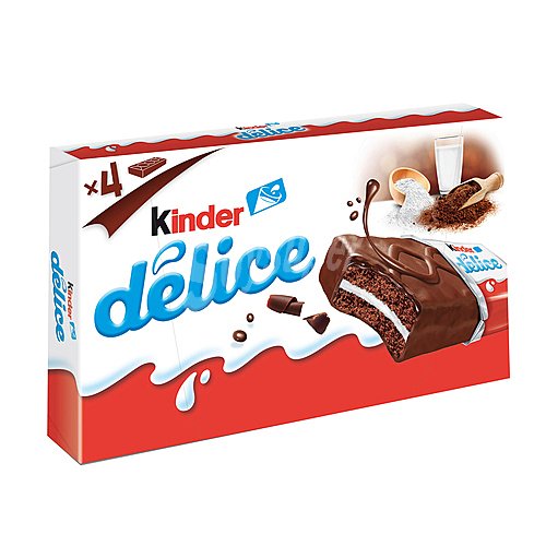 Kinder Bizcochitos de chocolate relleno de crema de leche kinder délice