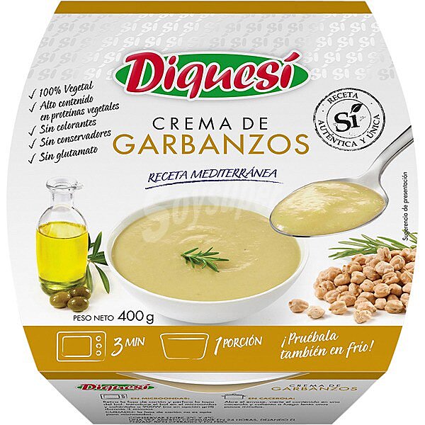 Crema de garbanzos