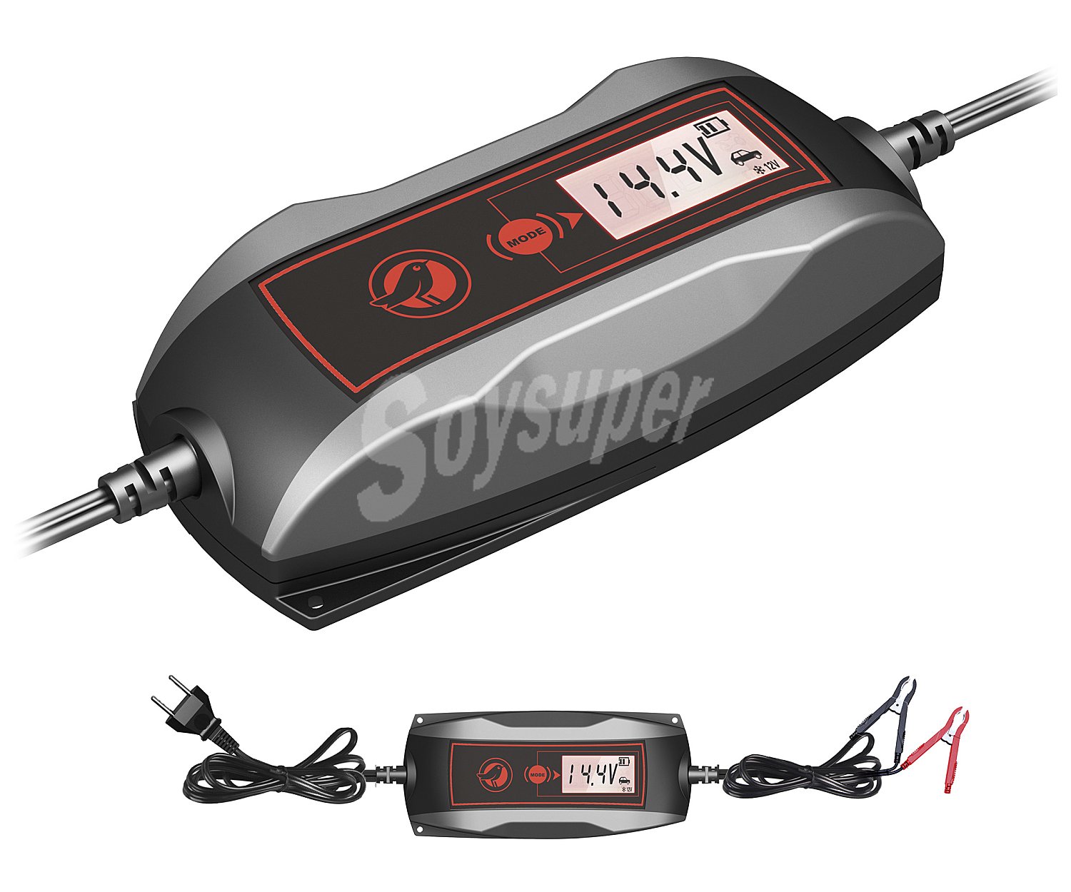 Cargador inteligente para auto, 12V 4A.