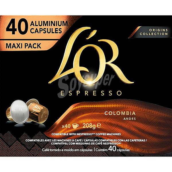 Origins Collection café Colombia Andes compatibles con máquinas Nespresso