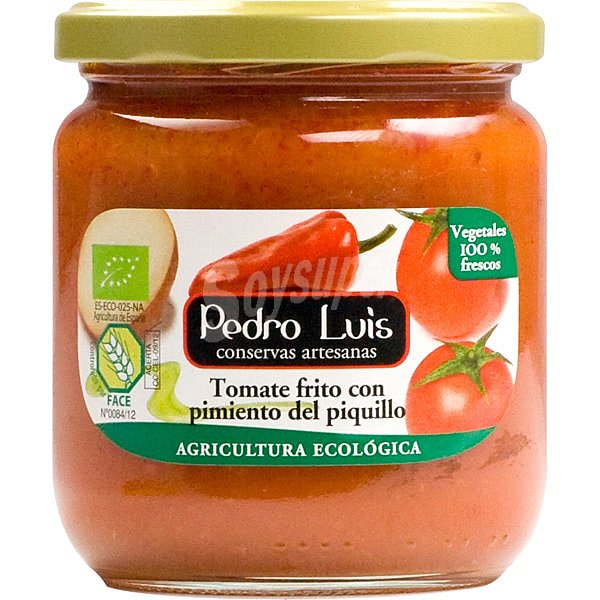 Tomate frito con pimiento del piquillo de agricultura ecológica