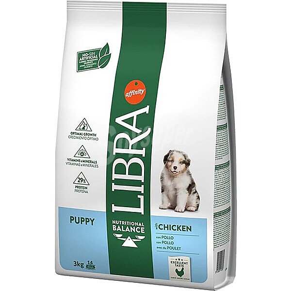 Puppy pienso nutritivo para perros cachorros de todo tipo de razas con pollo y arroz