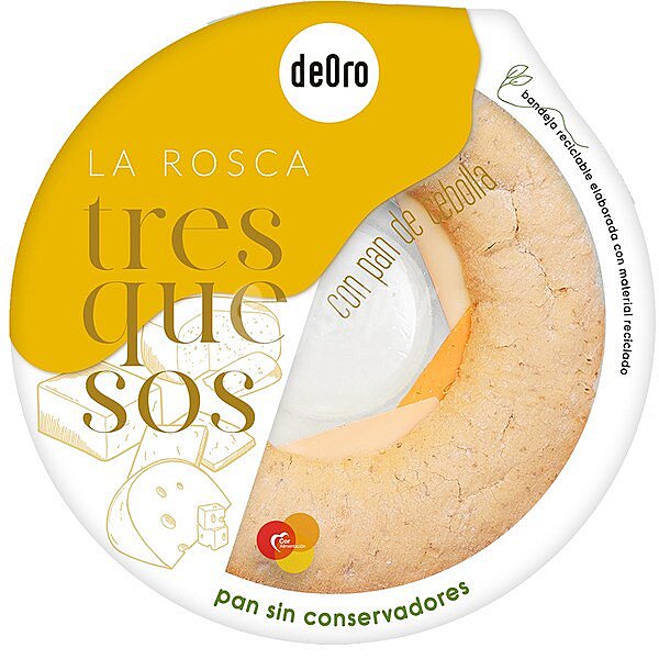 La Rosca Rústica pan de cebolla frita con orégano y 3 quesos