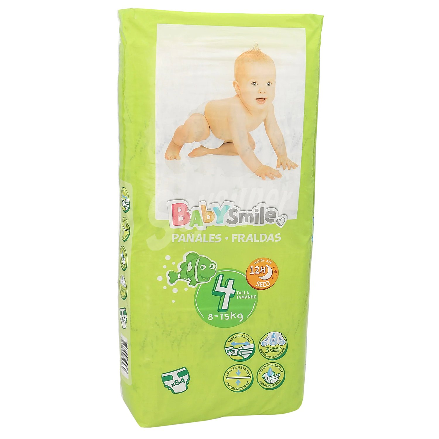 Pañales 8-15 kgs talla 4 Dia