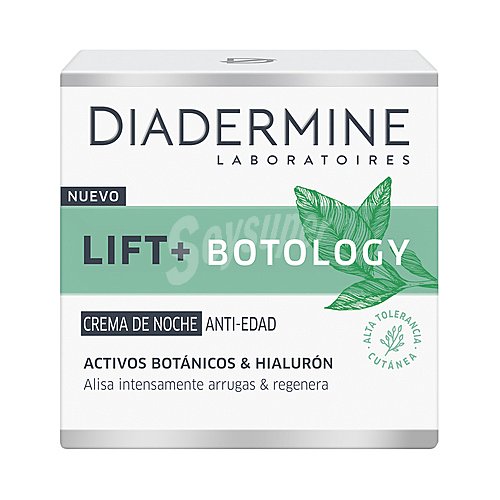 Diadermine Crema de noche con acción anti edad con un 92% de ingredientes de origen natural diadermine Lift+ botology