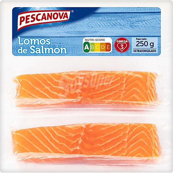 Lomos de salmón envase 250 G