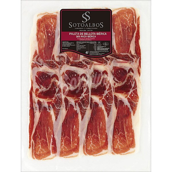 Paleta de bellota iberica 50% raza iberica sobre 100 g