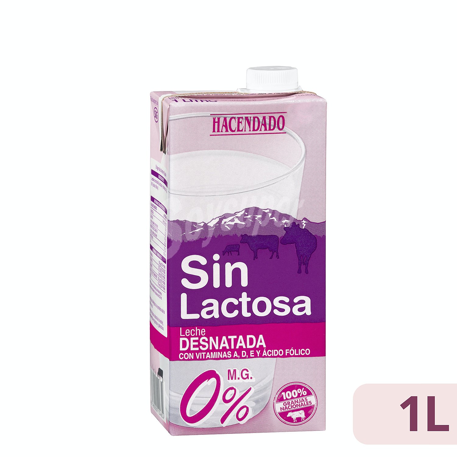 Leche desnatada sin lactosa