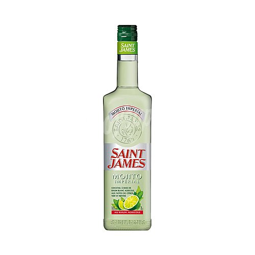 Saint james Cocktail a base de ron blanco agricola, con notras cítricas y menta saint james